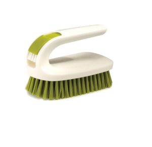 2-in-1 scrubbing brush set from Joseph Joseph with main and detail brush in green and white