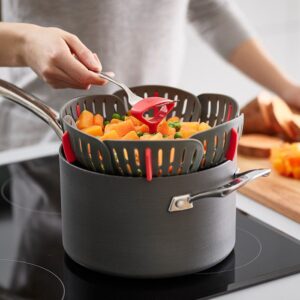 Top-Rated! Duo Folding Steamer Basket – Compact and Foldable Steaming