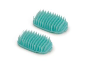 Quick drying brush head in mint green for Duo CleanTech brush by Joseph Joseph