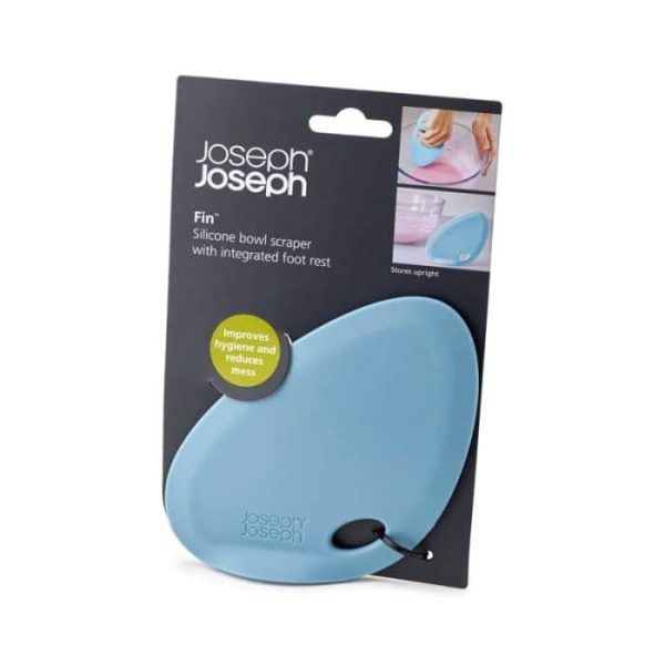 Fin Silicone Bowl Scraper - Blue