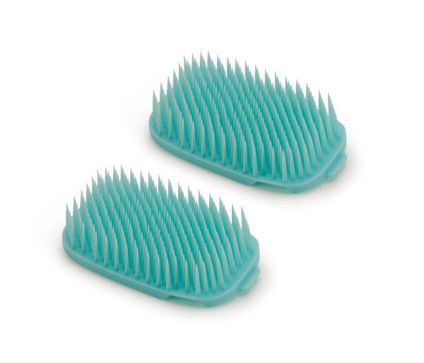 Quick drying brush head in mint green for Duo CleanTech brush by Joseph Joseph
