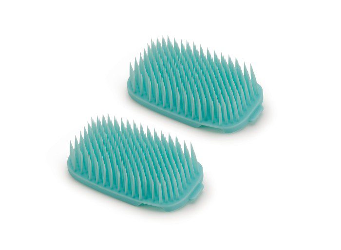 Quick drying brush head in mint green for Duo CleanTech brush by Joseph Joseph