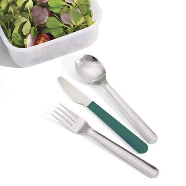 GoEat Space-saving Cutlery Set - Teal
