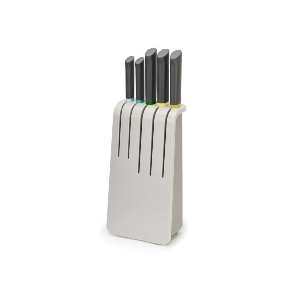 Joseph Joseph Duo 5pc Knife Block Set (Opal)