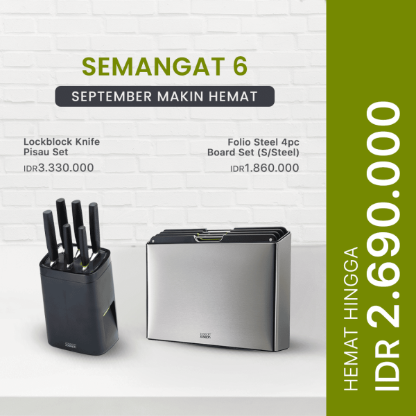 Semangat 6 - LockBlock Knife - Folio Steel Chopping Board