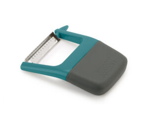 Julienne peeler from Joseph Joseph with ergonomic handle and stainless blade in dark opal colo
