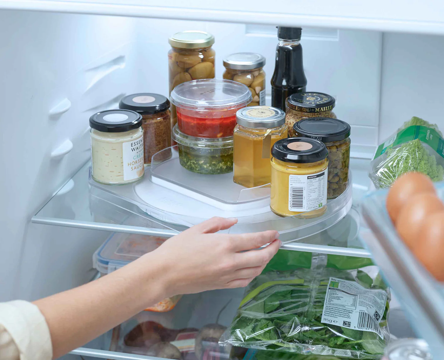 Joseph Joseph FridgeStore fridge organisation tips in a modern kitchen