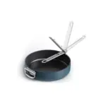 Space Folding Handle Ceramic Non-Stick 28 cm Blue Pan – Space-Saving Excellence